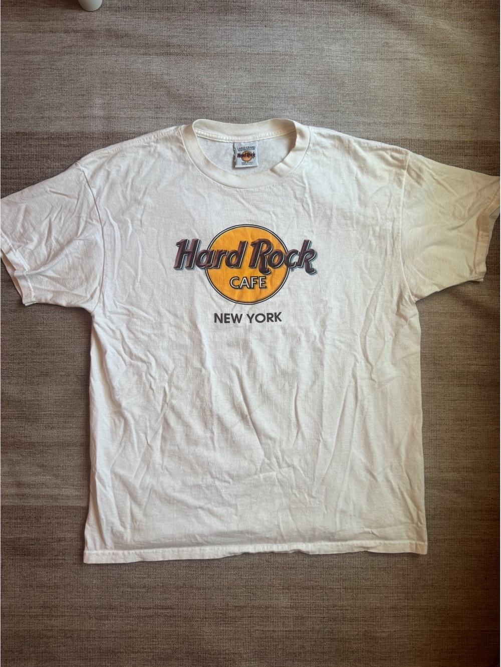 Hard Rock Cafe New York Vintage White T-Shirt Large